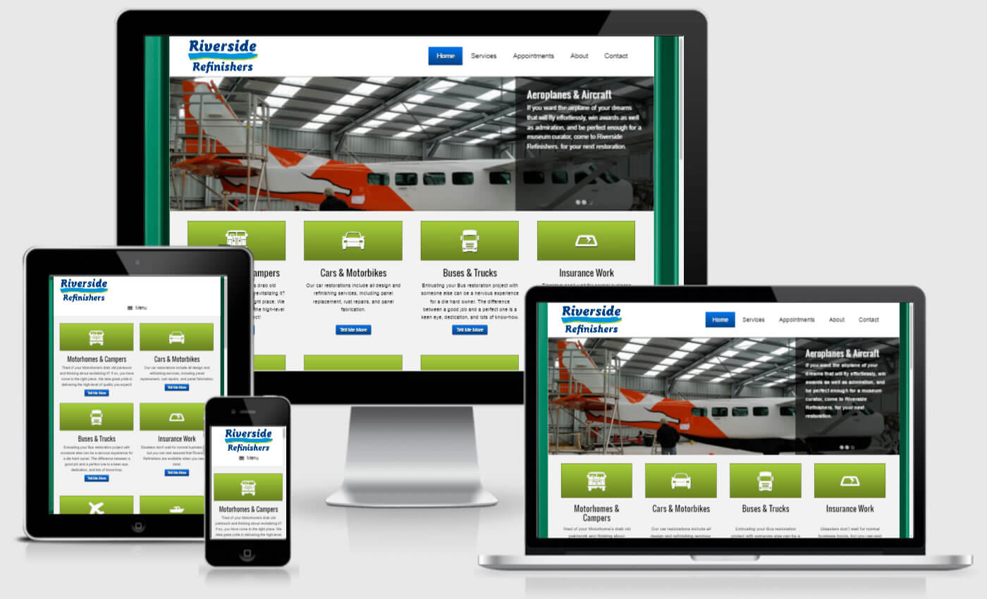 Website Design for Riverside Refinishers by iBeFound Digital Marketing Division