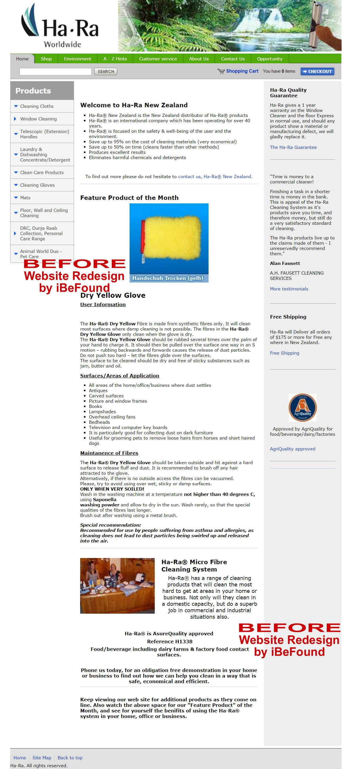 Homepage Of Ha Ra New Zealand Before Website Redesign By iBeFound