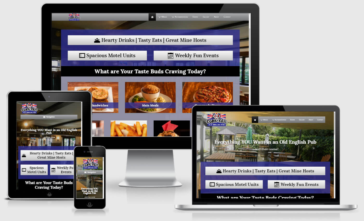 Homepage Of Cork & Keg Before Website Redesign By iBeFound Digital Marketing NZ