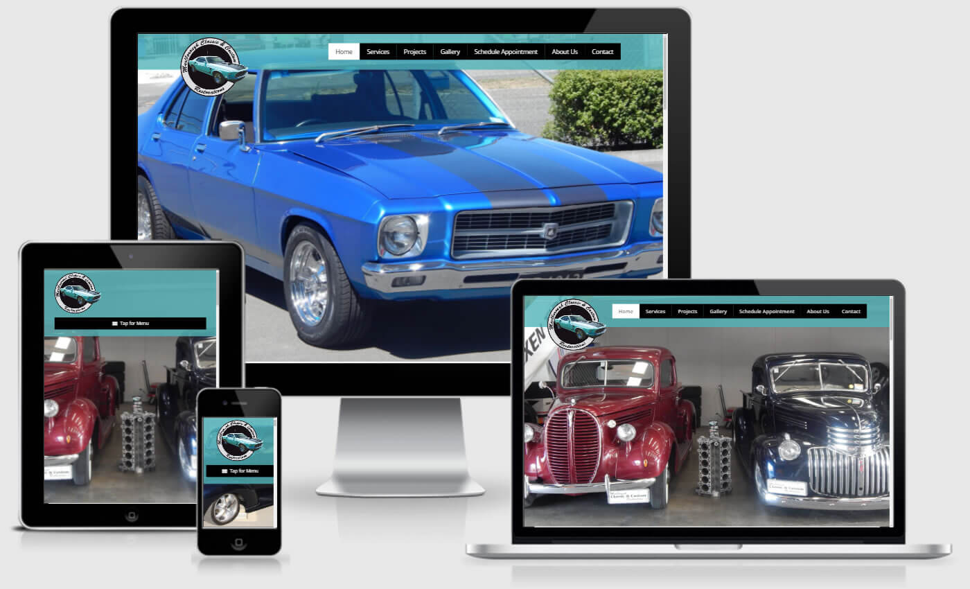 Website Design For Marlborough Classic And Custom Restorations By iBeFound