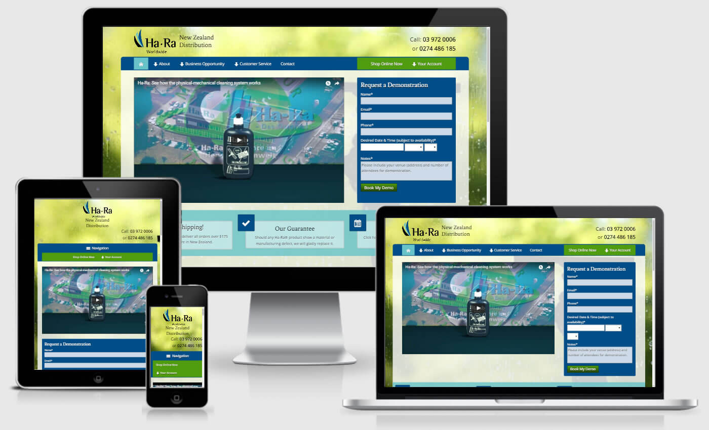 Website Design For Ha-Ra New Zealand By iBeFound Digital Marketing Division Marlborough