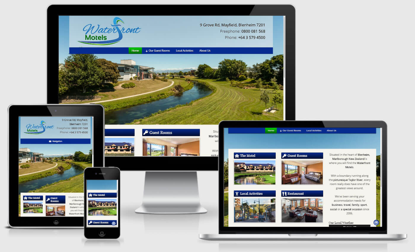 Website Design For Waterfront Motels By IBeFound Digital Marketing Division