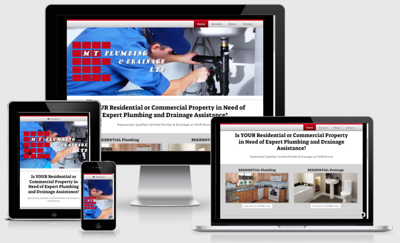 Website Design For MT Plumbing And Drainage By IBeFound Digital Marketing Division