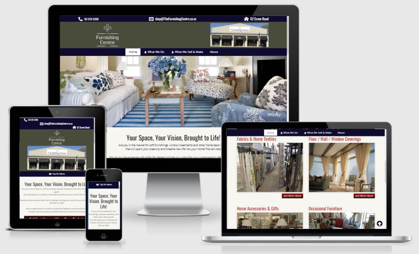 Website Design For The Furnishing Centre By IBeFound Digital Marketing Division