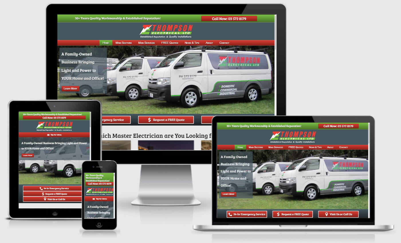 Website Design For Thompson Electrical Ltd By IBeFound Digital Marketing Division