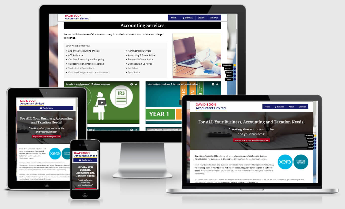 Website Design For David Boon Accountant Ltd By IBeFound Digital Marketing Division Marlborough