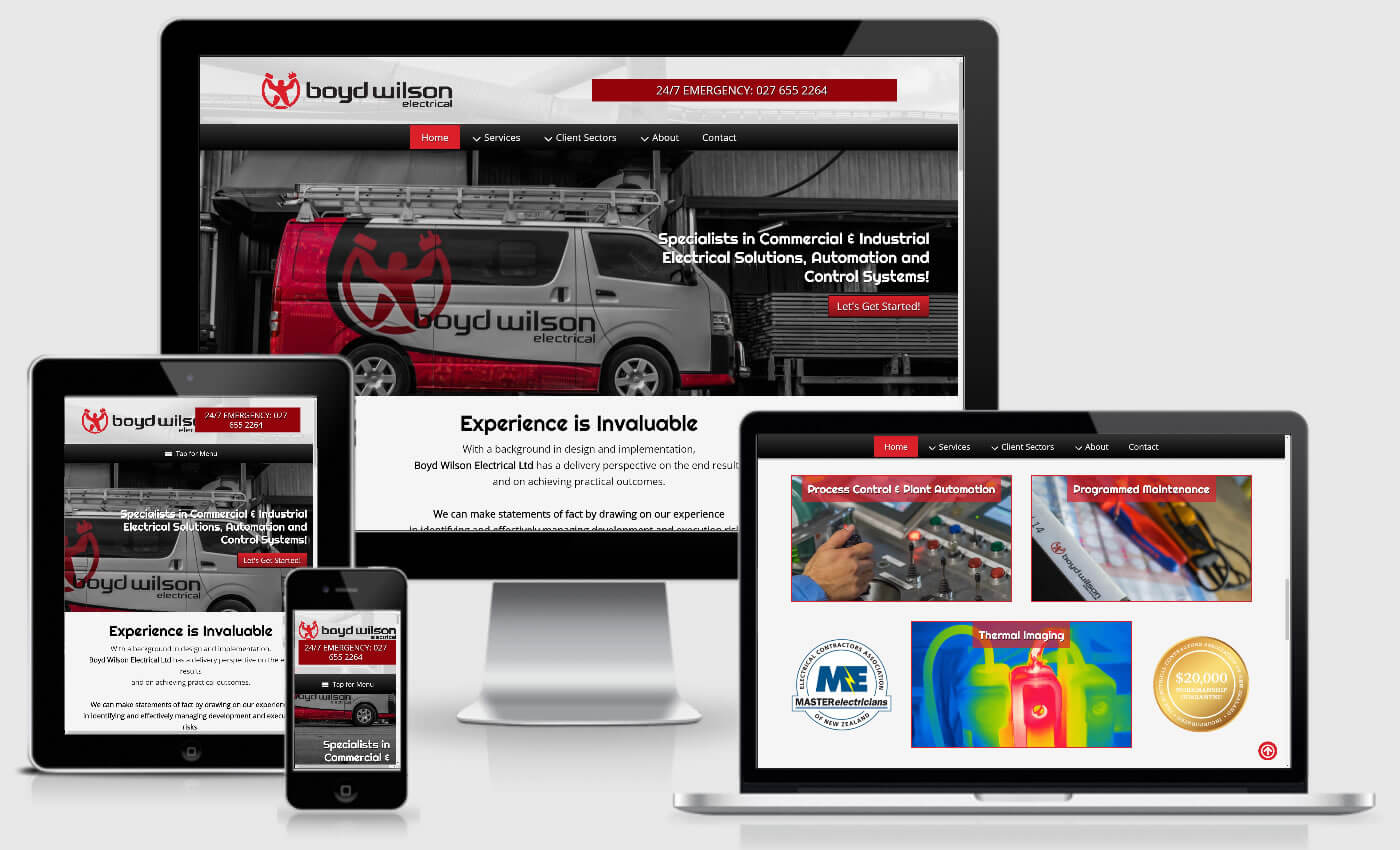 Website Design For Boyd Wilson Electrical Ltd By IBeFound Digital Marketing Division