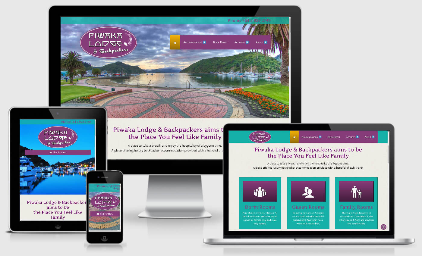 Website Redesign For Piwaka Lodge & Backpackers By iBeFound Digital Marketing Division in Marlborough