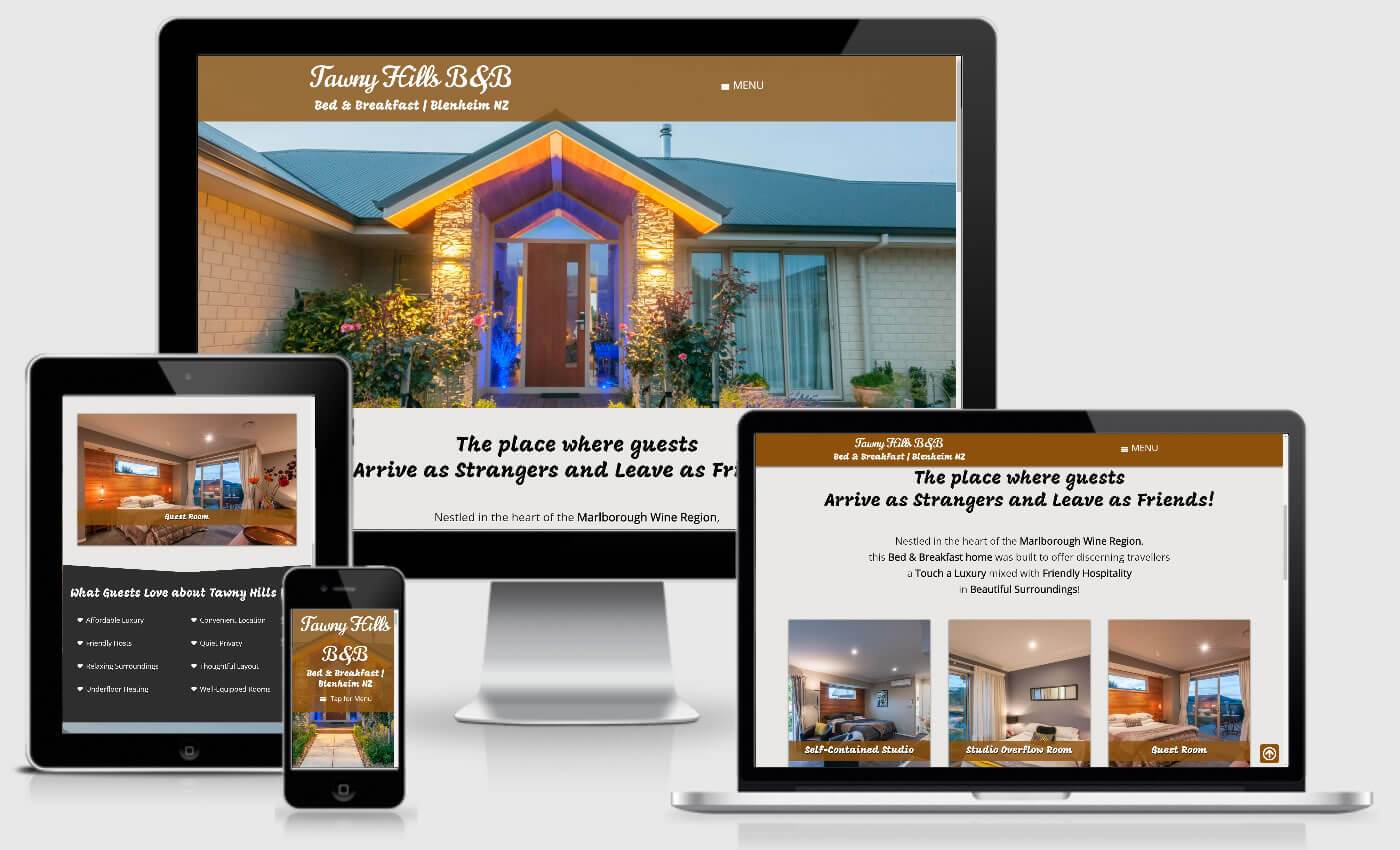 Website Design For Tawny Hills BnB By IBeFound Digital Marketing
