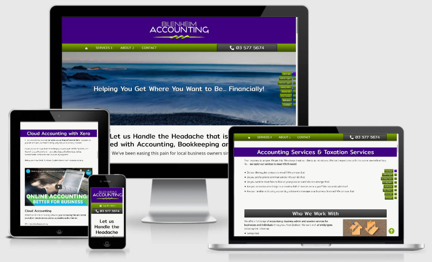 Website Design For Blenheim Accounting By IBeFound Digital Marketing 
