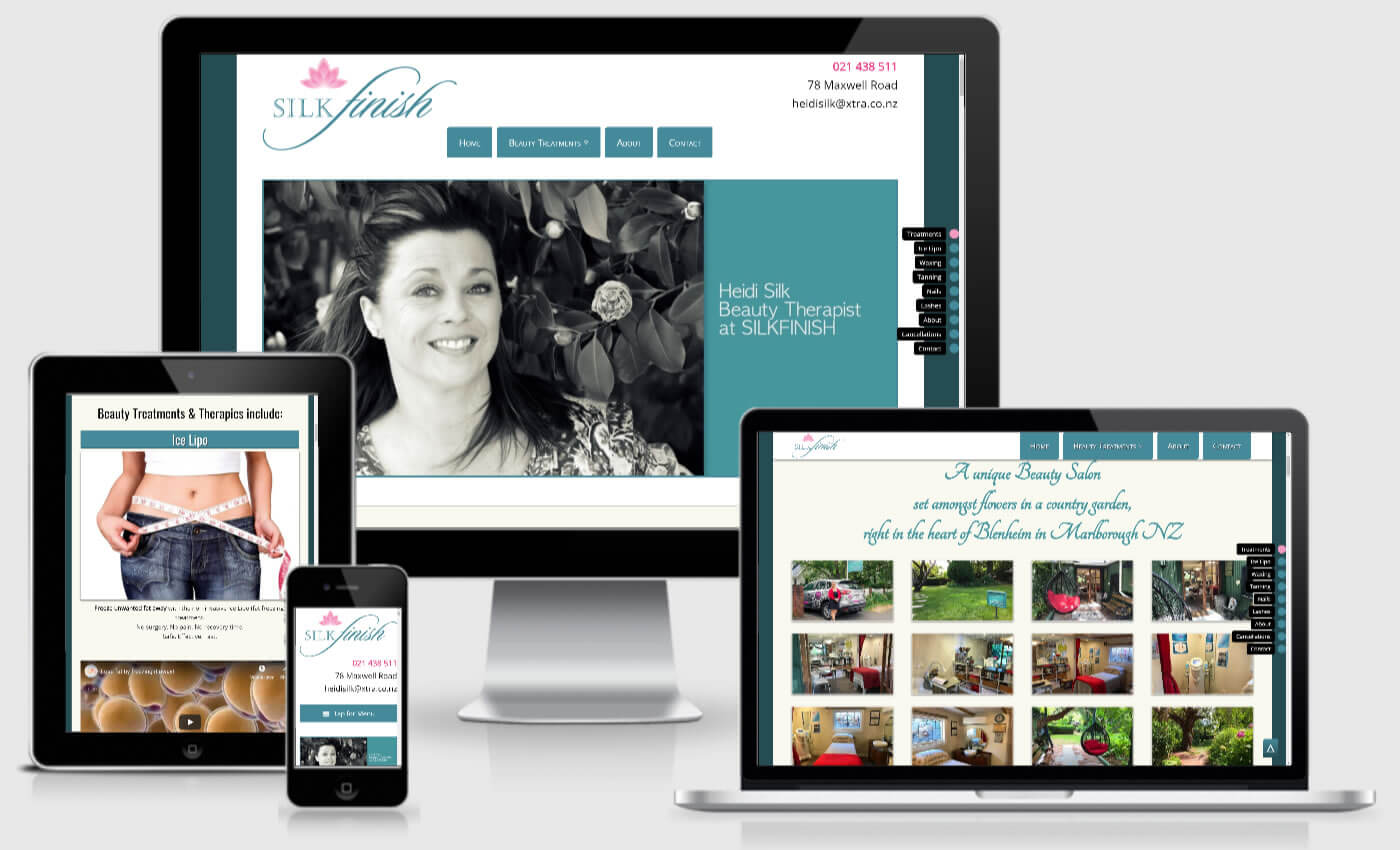 Website Design For Silk Finish Beauty Salon By IBeFound Digital Marketing