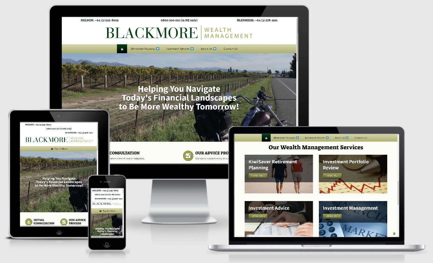 Website Design For Blackmore Wealth Management By iBeFound Digital Marketing
