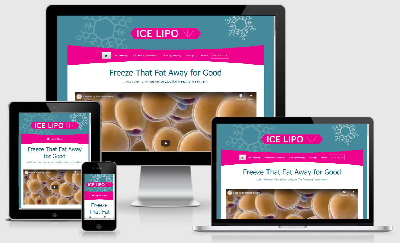 Website Design For Ice Lipo NZ By iBeFound Digital Marketing