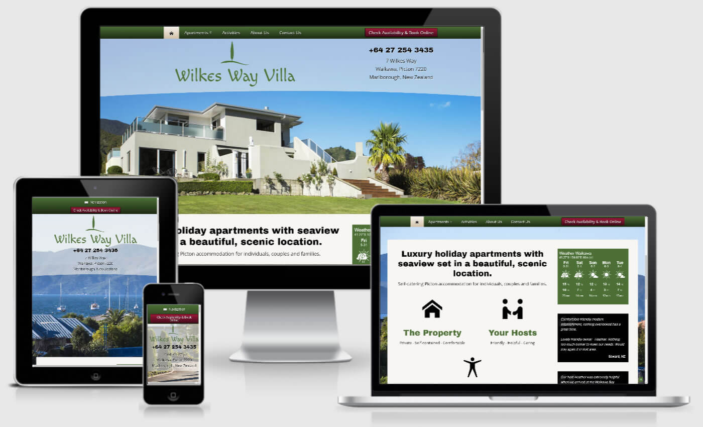 Website Design For Wilkes Way Villa By iBeFound Digital Marketing NZ