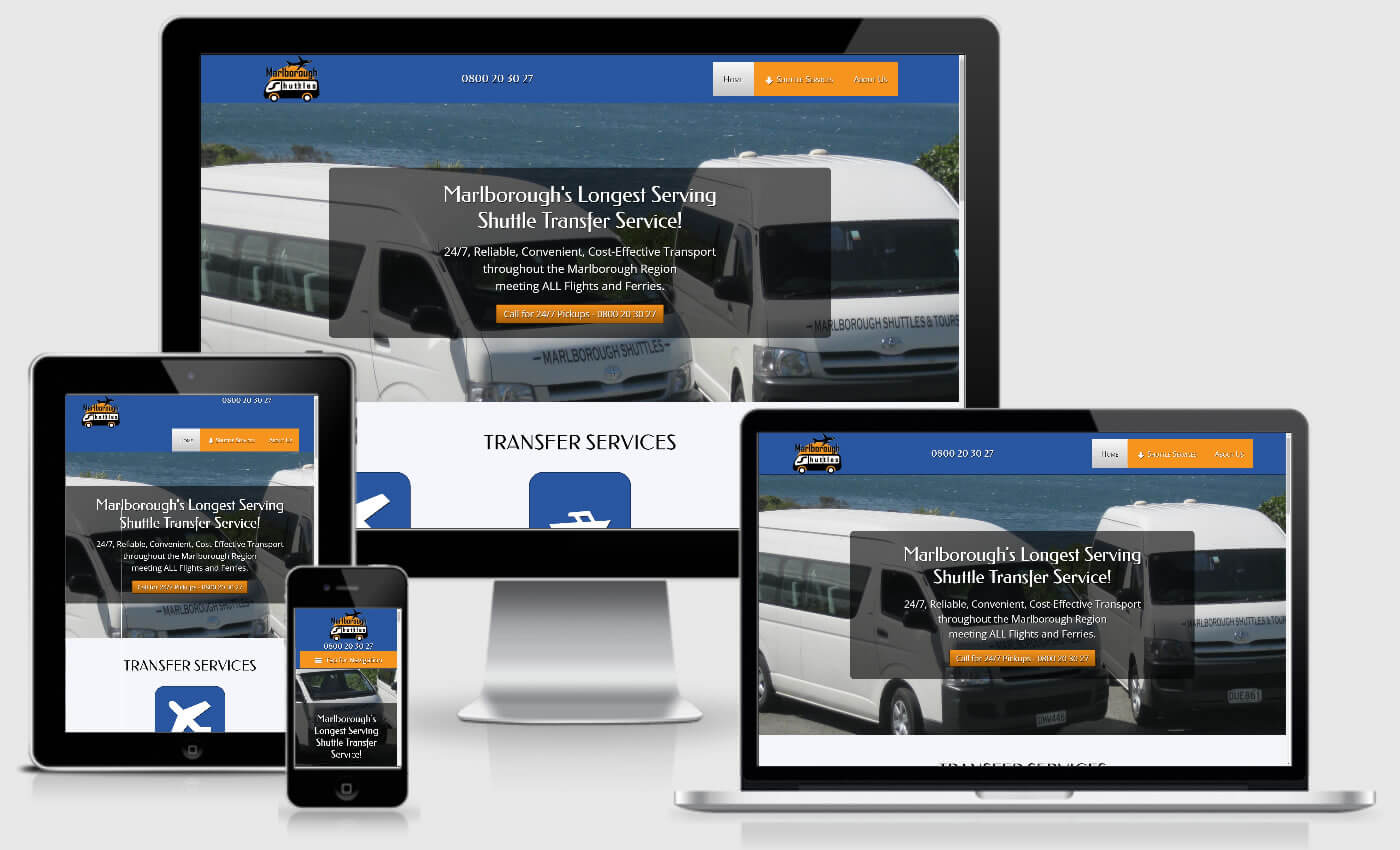 Website Design For Marlborough Shuttles By iBeFound
