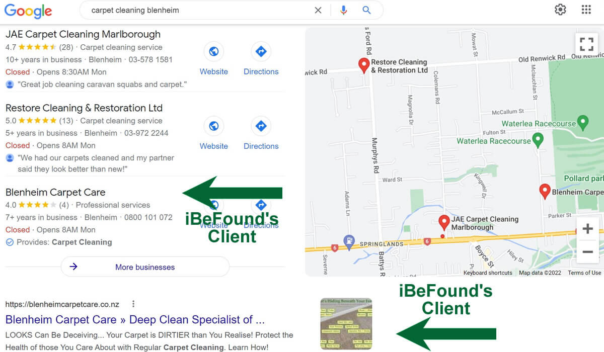 Google Search Results For Carpet Cleaning Blenheim