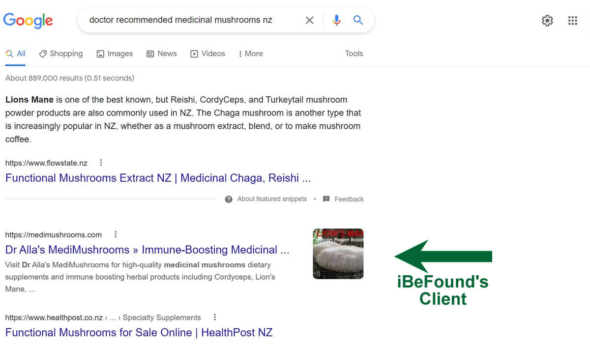 Google Search Results For Doctor Recommended Medicinal Mushrooms NZ
