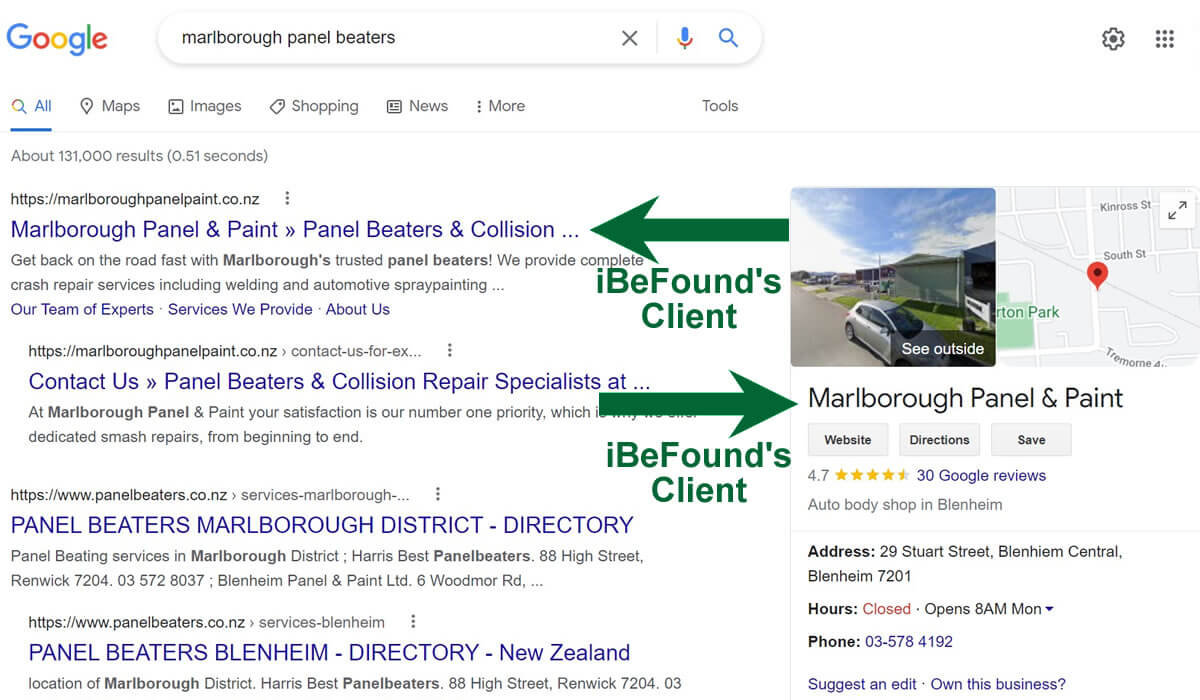 Google Search Results For Marlborough Panel Beaters