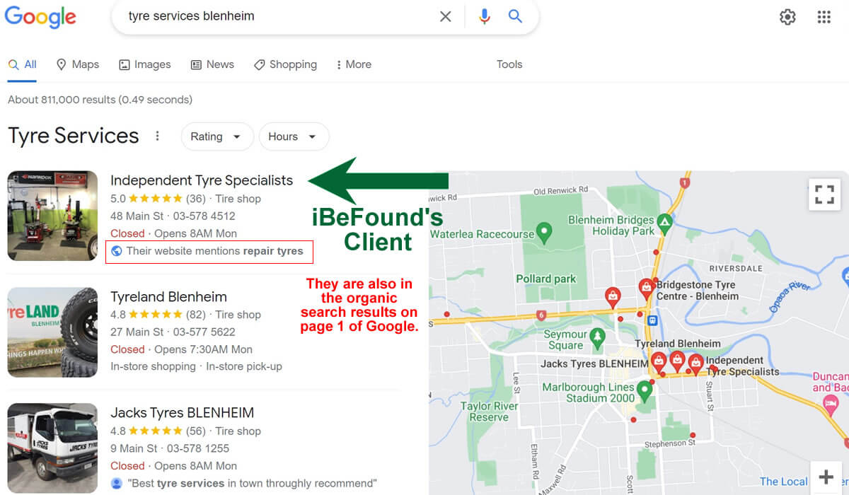 Google Search Results For Tyre Services Blenheim